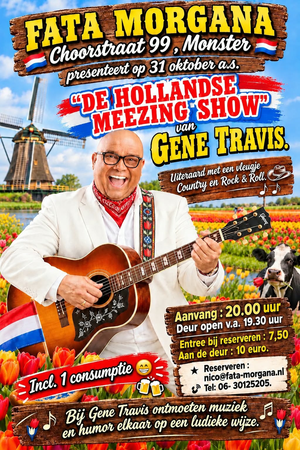 Flyer Gene Travis Meezing Show