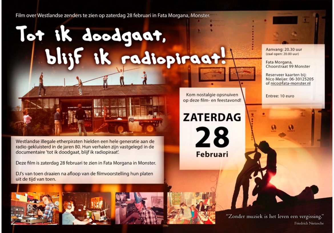 Flyer Tot ik doodgaat blijf ik radiopiraat